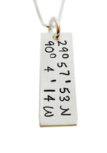 Load image into Gallery viewer, Personalized Longitude Latitude Coordinates Necklace
