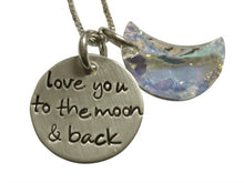 Load image into Gallery viewer, Swarovski Moon and Back Necklace
