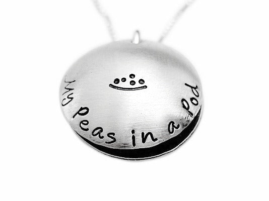 Personalized Peas in a Pod Locket Necklace