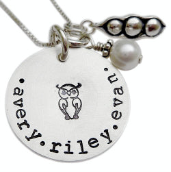 Personalized Peas in a Pod Mommy Necklace