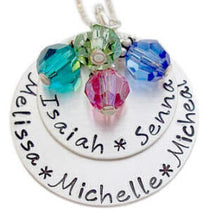 Load image into Gallery viewer, Personalized Stacked Necklace with Birthstones
