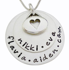 Personalized Stacked Necklace with Oval Charm
