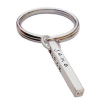 Load image into Gallery viewer, Personalized Stamped Bar Keychain
