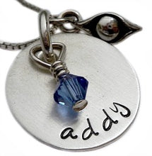 Load image into Gallery viewer, Personalized Sterling Silver Pea in a Pod Necklace
