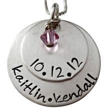 Load image into Gallery viewer, Personalized Twins Necklace Sterling Silver
