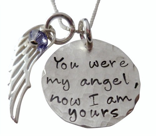 Personalized You Were My Angel Necklace