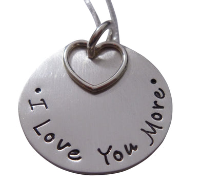 Stamped I Love You More Necklace